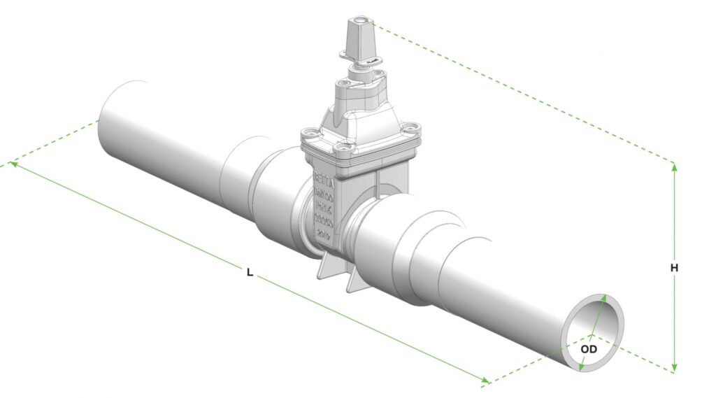 Diagram showing the orientation of width, height and length measurents