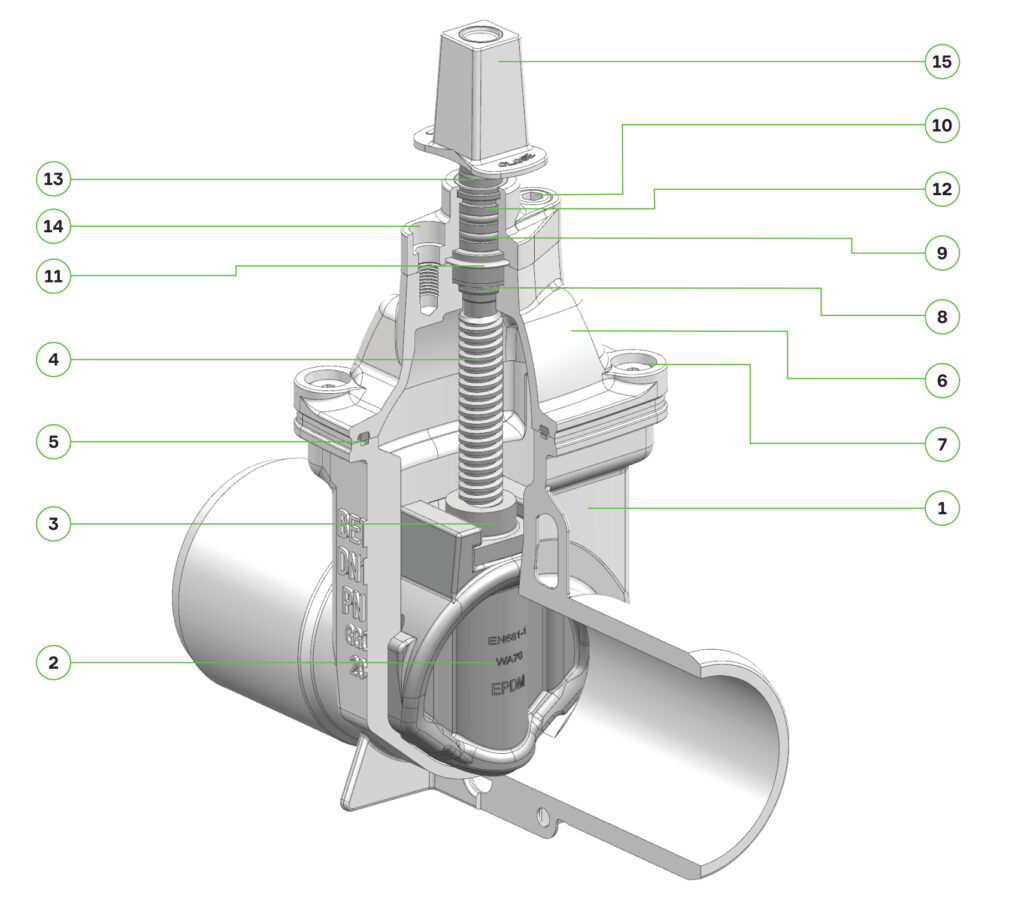 Resilient-Seat-Double-Spigot-PN16-COMPONENT