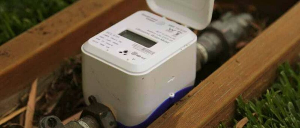 An electronic water meter