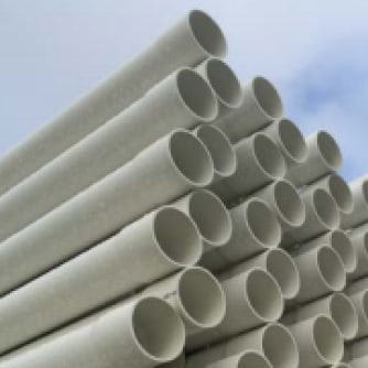 PVC Pipes stacked high in the air